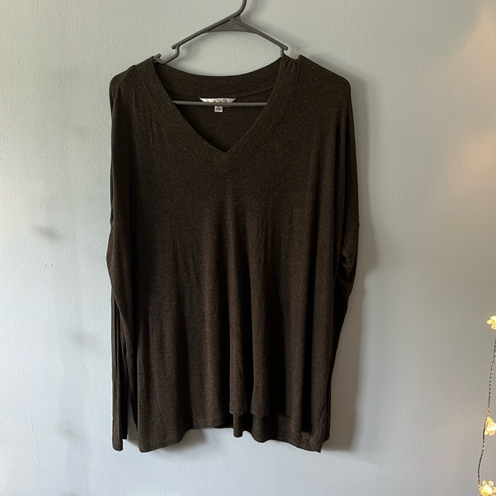 CAbi Brown Long Sleeve Shirt